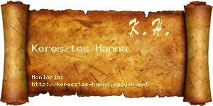 Keresztes Hanna névjegykártya